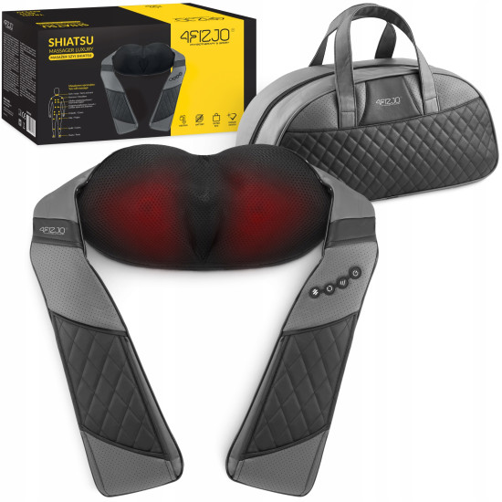 Купить массажная подушка 4FIZJO Shiatsu Luxury+ для шеи и спины Grey в Киеве - фото №1 Купить Массажная подушка 4FIZJO Shiatsu Luxury+ для шеи и спины Grey в Киеве - фото №1